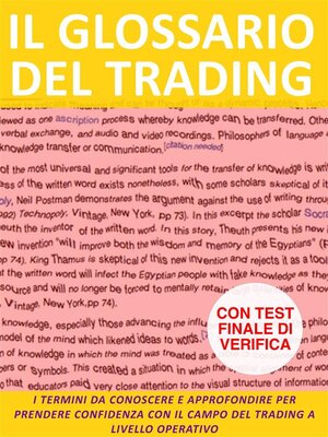 cover image of Il glossario del trading